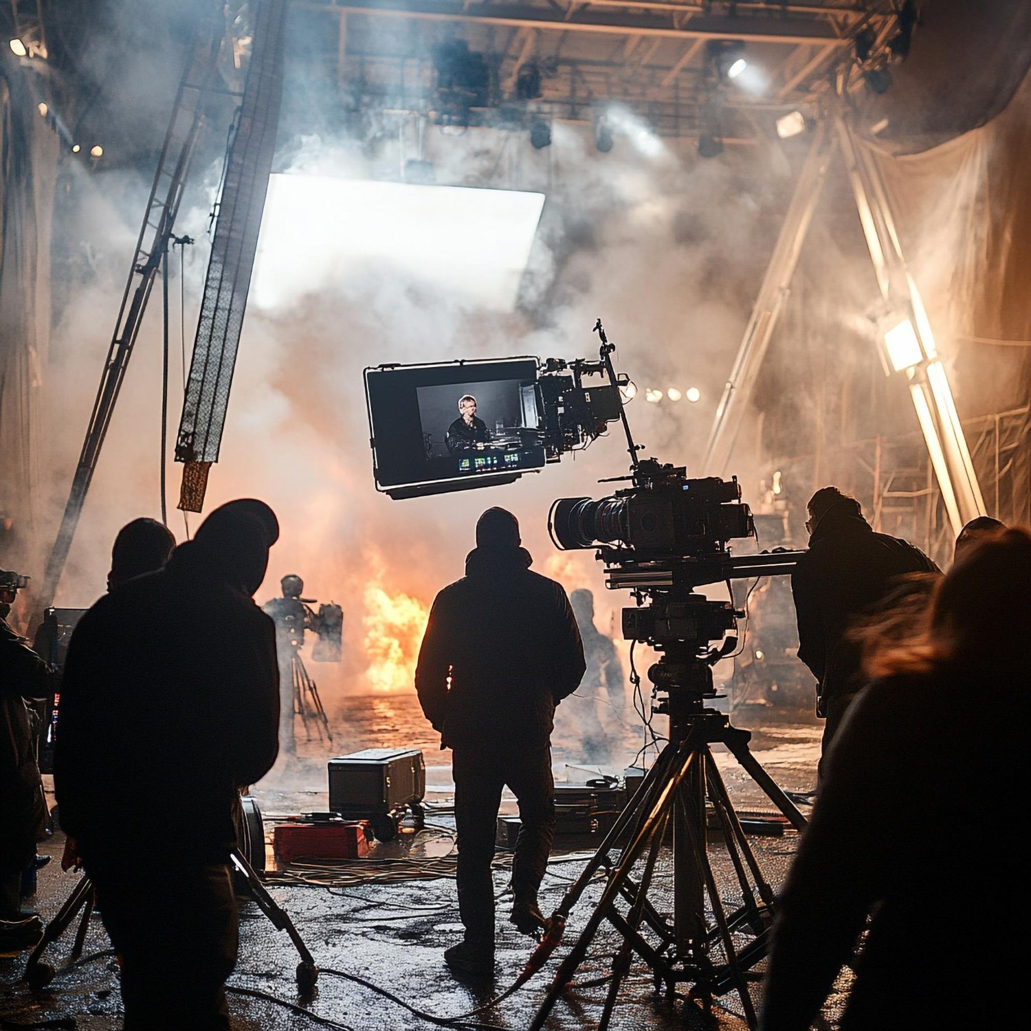 Digital series interview set-up during filming
